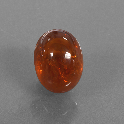 rötlich-orange Spessartin-Granat Edelstein - 3.7ct Oval Cabochon (ID: 504724)