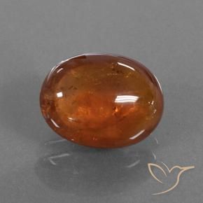 4.96 ct Orange Spessartite Garnet Stone, Natural Spessartite Garnet in Oval Cabochon Shape for Sale