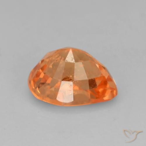Spessartite Garnet Gemstone in 6 x 4.7 mm Size for Sale, Spessartite Garnet Stone in Medium Orange Color