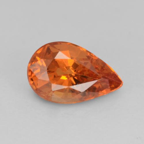 Grenat Spessartite Orange pear facet du Mozambique, 6,4 x 4mm, poids de 0,6 ct, pierre gemme naturelle Non traité de pureté VS, 1 pièce Grenat Spessartite, couleur Orange foncé, dureté Mohs de 6.5 à 7.5 convient aux bijoux de tous les jours, pierre de sagesse, Photo A