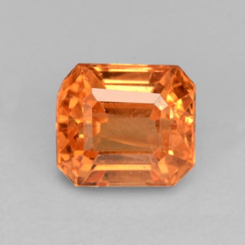Bright Orange Spessartite Garnet Gem - 0.9ct Octagon Facet (ID: 536819)