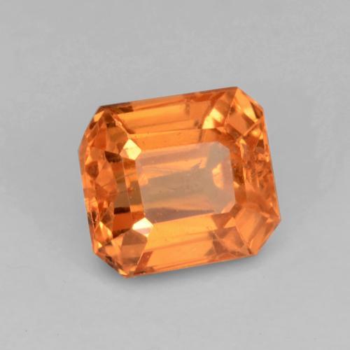 0.91 ct Orange Spessartite Garnet Stone, Natural Spessartite Garnet in Octagon Facet Shape for Sale