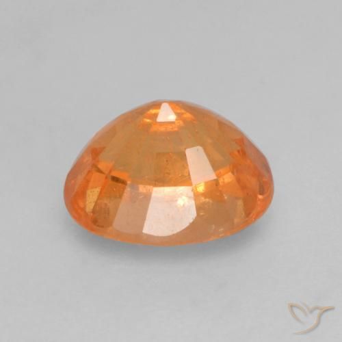 Spessartite Garnet Gemstone in 5.7 x 4.5 mm Size for Sale, Spessartite Garnet Stone in Reddish Orange Color