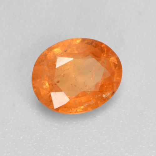 0.94 ct Orange Spessartite Garnet Stone, Natural Spessartite Garnet in Oval Facet Shape for Sale