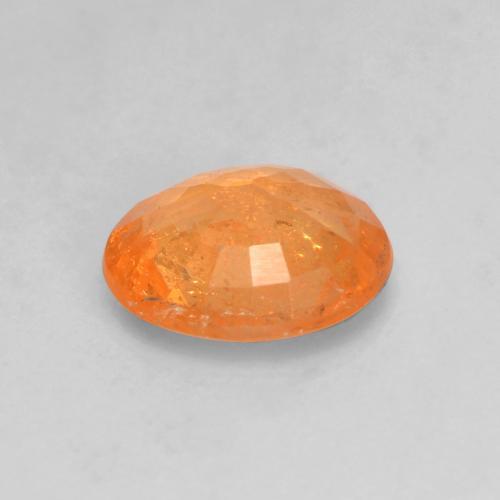 Spessartite Garnet Gemstone in 6.7 x 5.5 mm Size for Sale, Spessartite Garnet Stone in Amber Orange Color