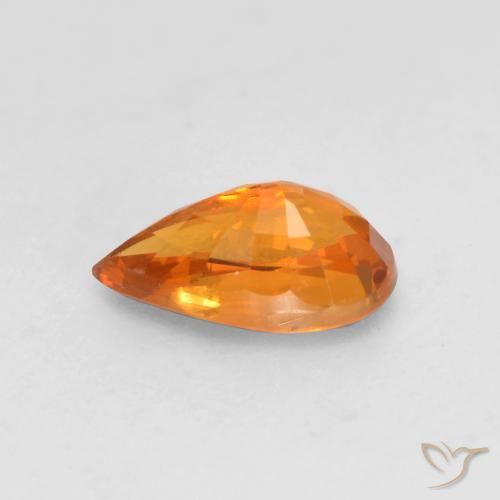 Spessartite Garnet Gemstone in 6.8 x 4 mm Size for Sale, Spessartite Garnet Stone in Bright Orange Color