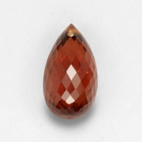 tieforange-rot Spessartin-Granat Edelstein - 2.4ct Briolette mit Loch (ID: 536843)