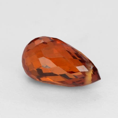 Granato spessartite Taglio briolette con foro da 1,04 ct dal Mozambico, dimensione 7x3,8 mm, purezza VS, pietra preziosa naturale non trattati, Granato spessartite 1pc in colore Rosso medio, durezza Mohs di 6,5 - 7,5 adatto per gioielli da indossare ogni giorno, Photo A