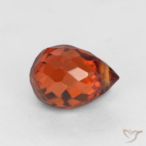 Spessartite Garnet Gemstone in 5.9 x 4.2 mm Size for Sale, Spessartite Garnet Stone in Medium Red Color