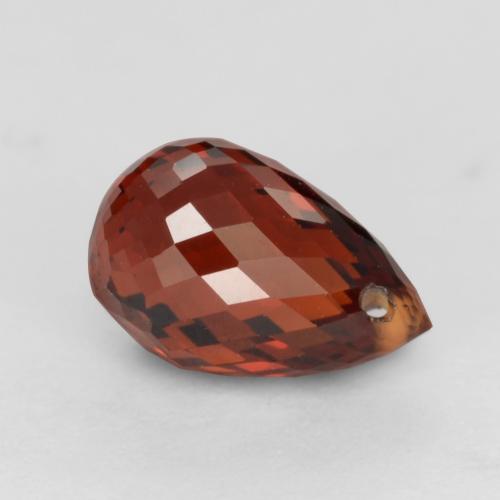 Medium Red Гранат Спессарит Камень - 1.3ct Бриолет с Отверстием (ID: 536858)