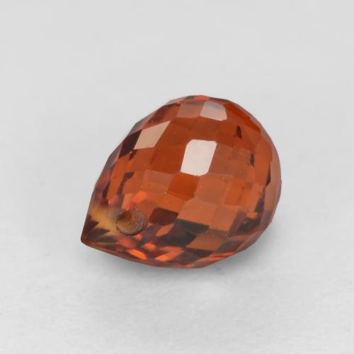 1.16 ct Red Spessartite Garnet Stone, Natural Spessartite Garnet in Briolette with Hole Shape for Sale