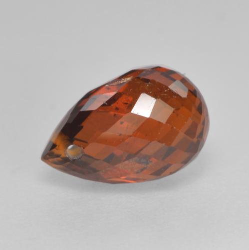Amber Orange Гранат Спессарит Камень - 1.9ct Бриолет с Отверстием (ID: 536863)