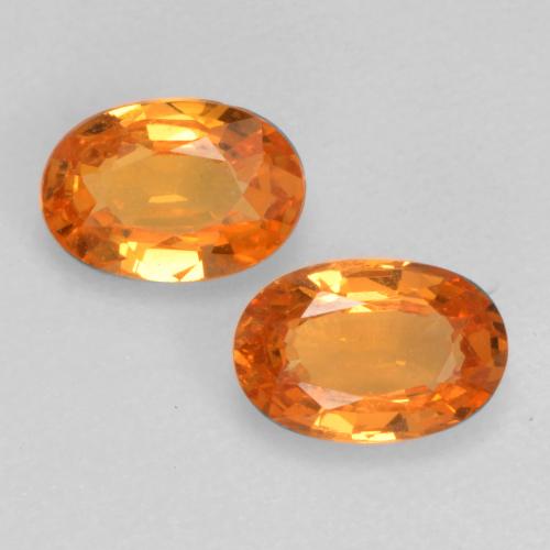 亮橙色 锰铝榴石 Gem - 0.5ct 椭圆形切面 (ID: 536870)
