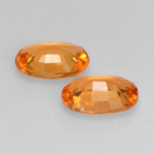 Spessartite Garnet Gemstones in 5.7 x 3.8 mm Size for Sale, Spessartite Garnet Stones in Bright Orange Color