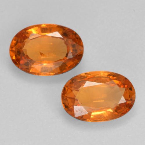 Medium Orange 锰铝榴石 Gem - 0.6ct 椭圆形切面 (ID: 536871)