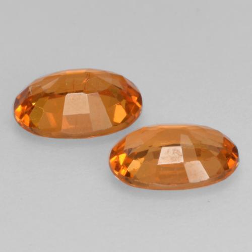 Spessartite Garnet Gemstones in 6 x 4 mm (calibrated) Size for Sale, Spessartite Garnet Stones in Medium Orange Color