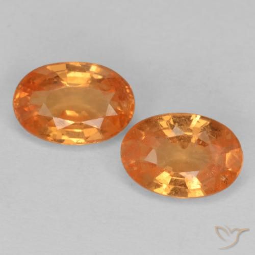 1.22 ct Orange Spessartite Garnet, 6.1 x 4.1 mm Oval Cut From Mozambique, Photo A