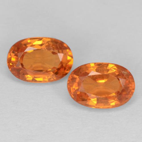 Medium Orange Spessartite Garnet Gem - 0.7ct Oval Facet (ID: 536878)