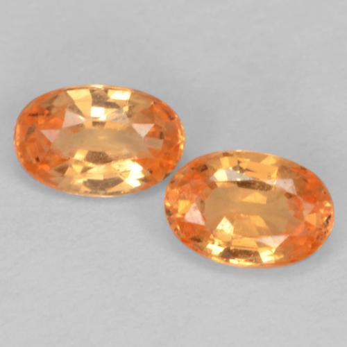 Bright Orange Spessartite Garnet Gem - 0.3ct Oval Facet (ID: 536880)