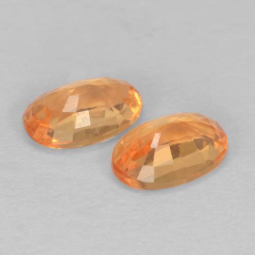 Spessartite Garnet Gemstones in 4.8 x 3.3 mm Size for Sale, Spessartite Garnet Stones in Bright Orange Color