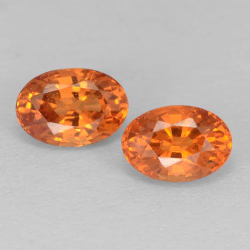 Ярко-оранжевый Гранат Спессарит Камень - 0.5ct Фасетный Овал (ID: 536881)