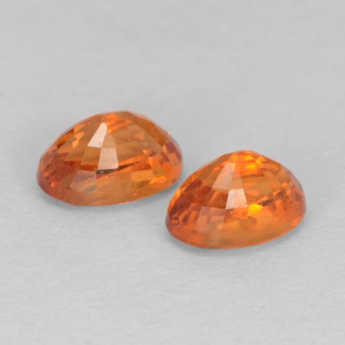 Spessartite Garnet Gemstones in 5.1 x 3.5 mm Size for Sale, Spessartite Garnet Stones in Bright Orange Color