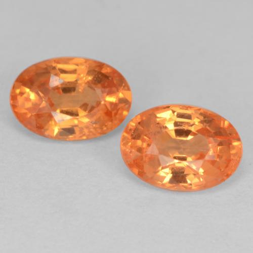 Ярко-оранжевый Гранат Спессарит Камень - 0.7ct Фасетный Овал (ID: 536885)