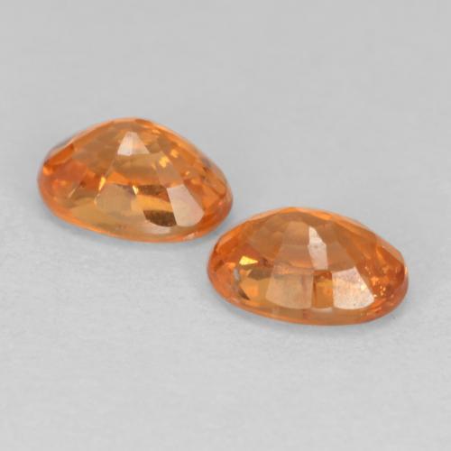 Spessartite Garnet Gemstones in 5.7 x 4.1 mm Size for Sale, Spessartite Garnet Stones in Bright Orange Color