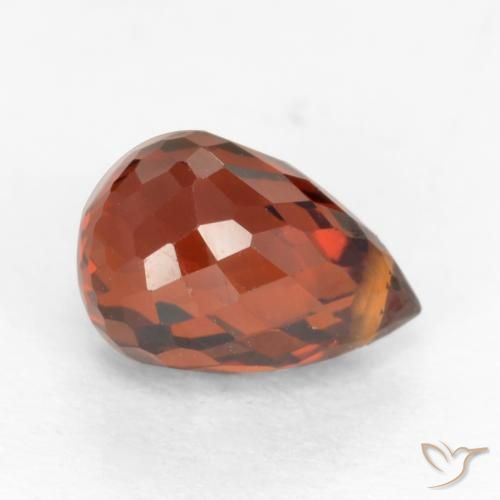 Spessartite Garnet Gemstone in 6.8 x 4.7 mm Size for Sale, Spessartite Garnet Stone in Deep Orange Red Color