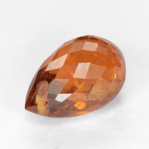 Amber Orange Spessartin-Granat Edelstein - 1.9ct Briolette mit Loch (ID: 536959)