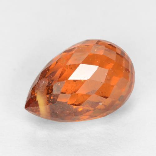 Spessartite Garnet Gemstone in 7.9 x 5.1 mm Size for Sale, Spessartite Garnet Stone in Amber Orange Color
