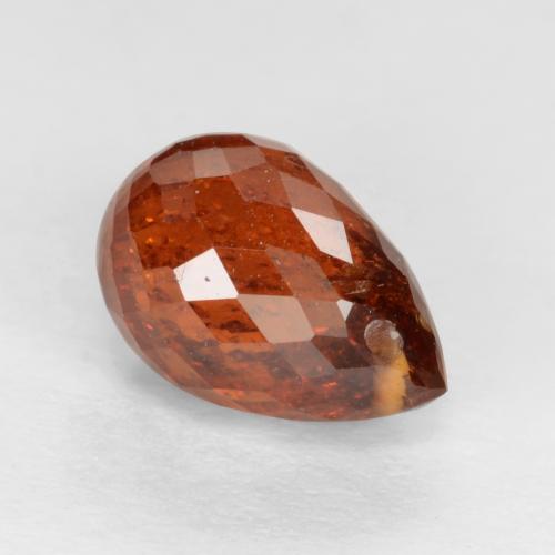 Amber Orange Гранат Спессарит Камень - 2.1ct Бриолет с Отверстием (ID: 536961)