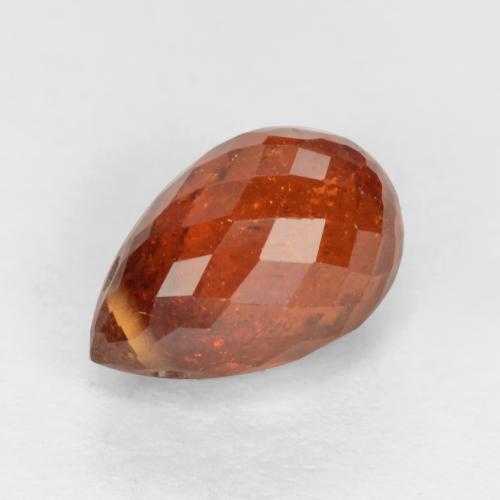 Spessartite Garnet Gemstone in 8 x 5.3 mm Size for Sale, Spessartite Garnet Stone in Amber Orange Color
