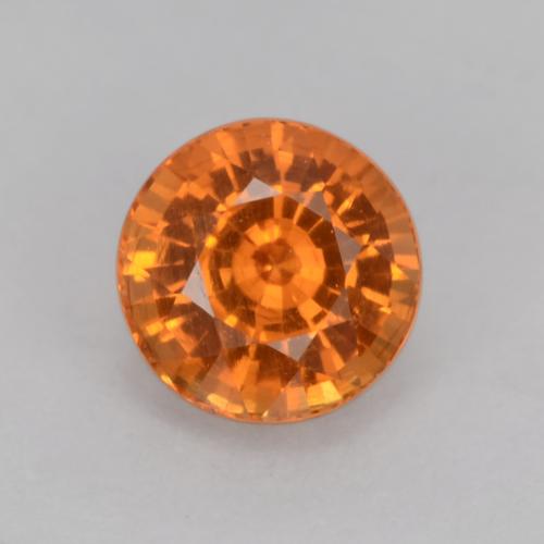 Amber Orange Granato spessartite Gem - 0.9ct Sfaccettatura rotonda (ID: 537099)