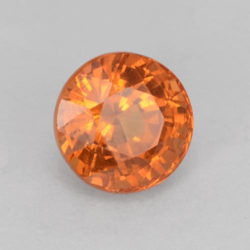 0.93 ct Orange Spessartite Garnet Stone, Natural Spessartite Garnet in Round Facet Shape for Sale