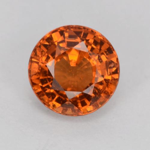 Arancione rossastra Granato spessartite Gem - 0.8ct Sfaccettatura rotonda (ID: 537102)