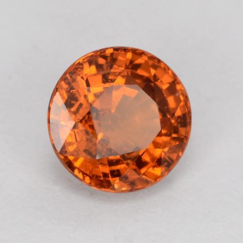 0.80 ct Orange Spessartite Garnet Stone, Natural Spessartite Garnet in Round Facet Shape for Sale