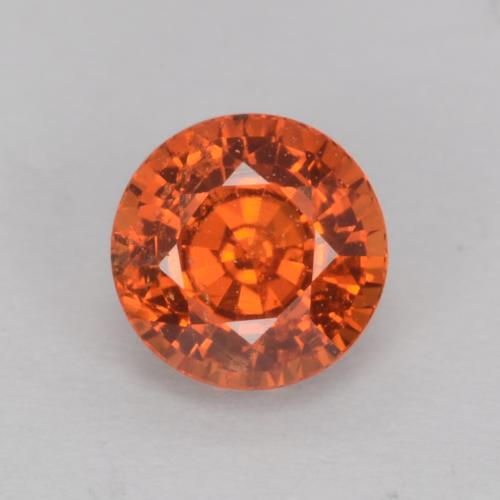 Amber Orange Granato spessartite Gem - 0.9ct Sfaccettatura rotonda (ID: 537103)