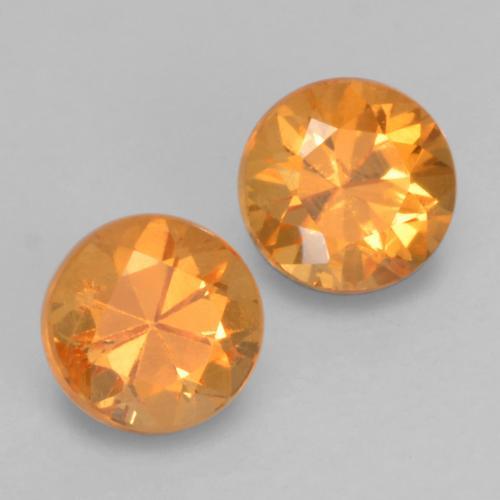 0.43 ctw Orange Spessartite Garnet Stones, Natural Spessartite Garnet in Diamond-Cut Shape for Sale