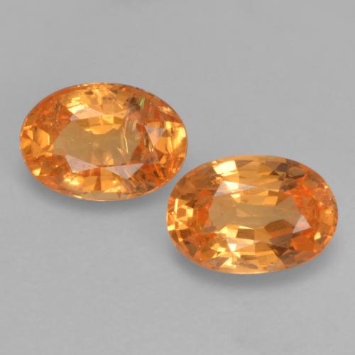 Bright Orange Spessartite Garnet Gem - 0.5ct Oval Facet (ID: 538094)