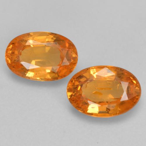 hellorange Spessartin-Granat Edelstein - 0.6ct Oval facettiert (ID: 538097)