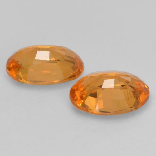Spessartite Garnet Gemstones in 6 x 4 mm (calibrated) Size for Sale, Spessartite Garnet Stones in Bright Orange Color