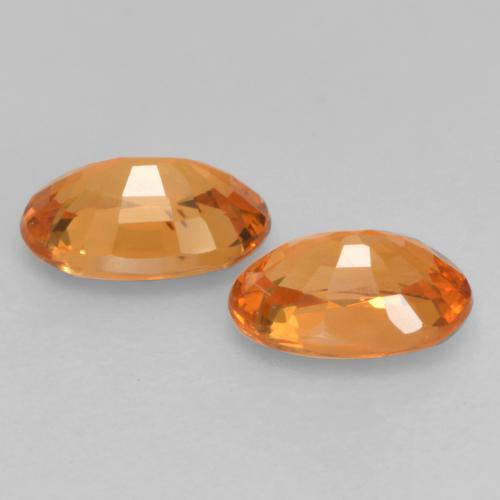 Spessartite Garnet Gemstones in 6 x 4 mm (calibrated) Size for Sale, Spessartite Garnet Stones in Bright Orange Color