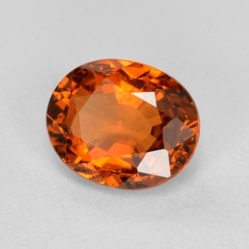 0.50 ct Orange Spessartite Garnet Stone, Natural Spessartite Garnet in Oval Facet Shape for Sale