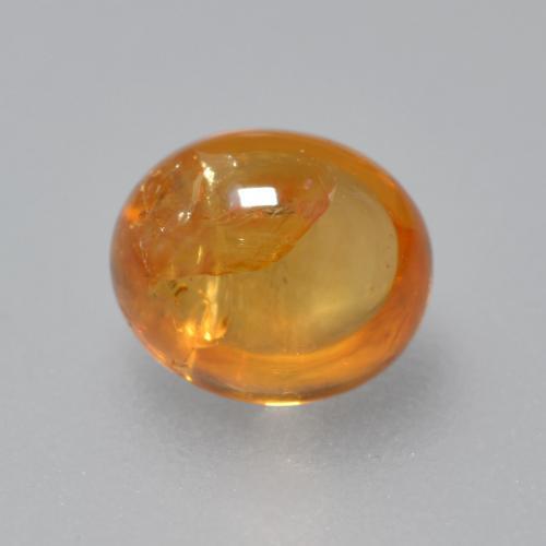 0.91 ct Orange Spessartite Garnet Stone, Natural Spessartite Garnet in Oval Cabochon Shape for Sale