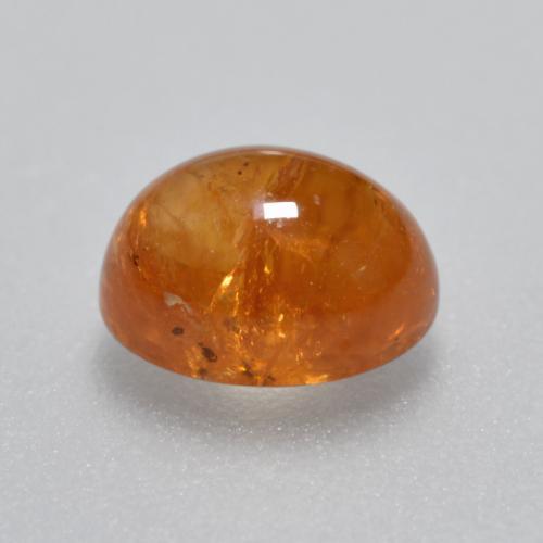 Spessartite Garnet Gemstone in 7.2 x 5.3 mm Size for Sale, Spessartite Garnet Stone in Medium Orange Color