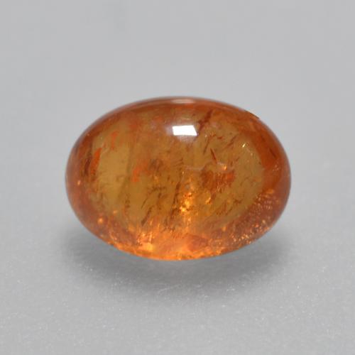 Medium-Dark Orange Spessartite Garnet Gem - 1.4ct Oval Cabochon (ID: 561991)