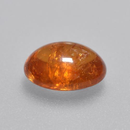 Spessartite Garnet Gemstone in 7.2 x 5.3 mm Size for Sale, Spessartite Garnet Stone in Medium-Dark Orange Color