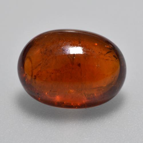 Deep Orange Spessartite Garnet Gem - 5.7ct Oval Cabochon (ID: 561994)
