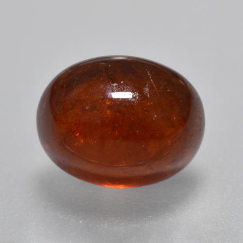 tieforange Spessartin-Granat Edelstein - 4.1ct Oval Cabochon (ID: 561995)